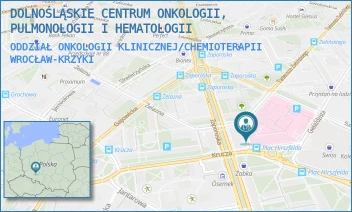 ODDZIAŁ ONKOLOGII KLINICZNEJ/CHEMIOTERAPII - DOLNOŚLĄSKIE CENTRUM ONKOLOGII, PULMONOLOGII I HEMATOLOGII - PL. LUDWIKA HIRSZFELDA 12,  WROCŁAW-KRZYKI