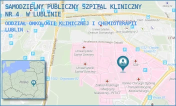 ODDZIAŁ ONKOLOGII KLINICZNEJ I CHEMIOTERAPII - UNIWERSYTECKI SZPITAL KLINICZNY NR 4 W LUBLINIE - DR. K. JACZEWSKIEGO 8, LUBLIN