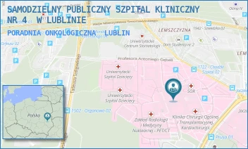 PORADNIA ONKOLOGICZNA - UNIWERSYTECKI SZPITAL KLINICZNY NR 4 W LUBLINIE - DR. K. JACZEWSKIEGO 8, LUBLIN