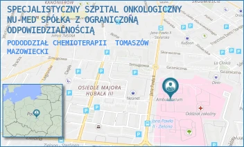 PODODDZIAŁ CHEMIOTERAPII - SPECJALISTYCZNY SZPITAL ONKOLOGICZNY NU-MED SPÓŁKA Z OGRANICZONĄ ODPOWIEDZIALNOŚCIĄ - UL. JANA PAWŁA II 35, TOMASZÓW MAZOWIECKI