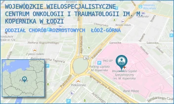 ODDZIAŁ CHORÓB ROZROSTOWYCH - WOJEWÓDZKIE WIELOSPECJALISTYCZNE CENTRUM ONKOLOGII I TRAUMATOLOGII IM. M. KOPERNIKA W ŁODZI - UL. PABIANICKA 62, ŁÓDŹ-GÓRNA