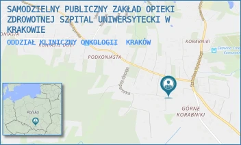 ODDZIAŁ KLINICZNY ONKOLOGII - SAMODZIELNY PUBLICZNY ZAKŁAD OPIEKI ZDROWOTNEJ SZPITAL UNIWERSYTECKI W KRAKOWIE - UL. MIKOŁAJA KOPERNIKA 50,  KRAKÓW