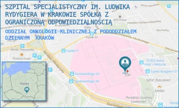 ODDZIAŁ ONKOLOGII KLINICZNEJ Z PODODDZIAŁEM DZIENNYM - SZPITAL SPECJALISTYCZNY IM. LUDWIKA RYDYGIERA W KRAKOWIE SPÓŁKA Z OGRANICZONĄ ODPOWIEDZIALNOŚCIĄ - OSIEDLE ZŁOTEJ JESIENI 1,  KRAKÓW