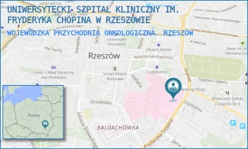 WOJEWÓDZKA PRZYCHODNIA ONKOLOGICZNA - UNIWERSYTECKI SZPITAL KLINICZNY IM. FRYDERYKA CHOPINA W RZESZOWIE - UL. CHOPINA 2, RZESZÓW