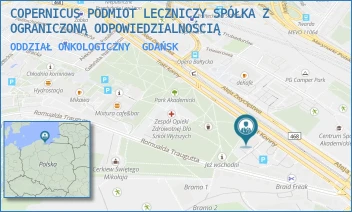 ODDZIAŁ ONKOLOGICZNY - COPERNICUS PODMIOT LECZNICZY SPÓŁKA Z OGRANICZONĄ ODPOWIEDZIALNOŚCIĄ - AL. ZWYCIĘSTWA 31-32, GDAŃSK