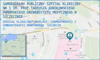 ODDZIAŁ KLINICZNY ONKOLOGI, CHEMIOTERAPII I IMMUNOTERAPII NOWOTWORÓW - UNIWERSYTECKI SZPITAL KLINICZNY NR 1 IM. PROF. TADEUSZA SOKOŁOWSKIEGO PUM W SZCZECINIE - UNII LUBELSKIEJ 1, SZCZECIN